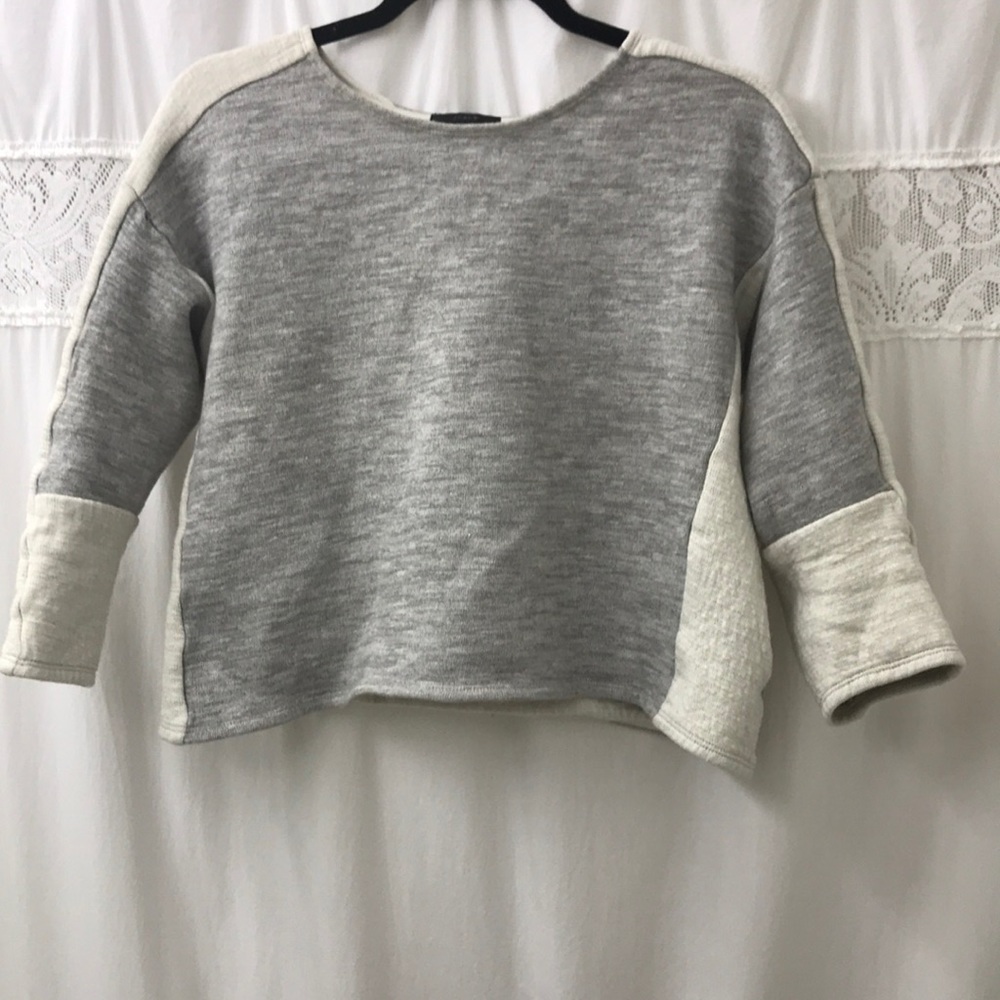 Jcrew Cropped color block Sweatshirt